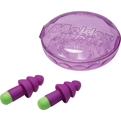 Rockets&reg; Reusable Earplugs, Uncorded, Bulk - Plastic Case, 27 dB NRR, One-Size Moffatt Supply & Specialties