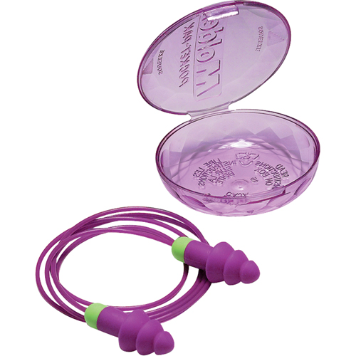 Rockets&reg; Reusable Earplugs, Corded, Bulk - Plastic Case, 27 dB NRR, One-Size Moffatt Supply & Specialties