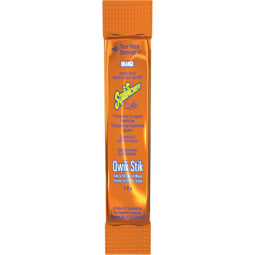 Sqwincher&reg; ZERO&reg; Qwik Stik Rehydration Drink, Powder, Orange Moffatt Supply & Specialties