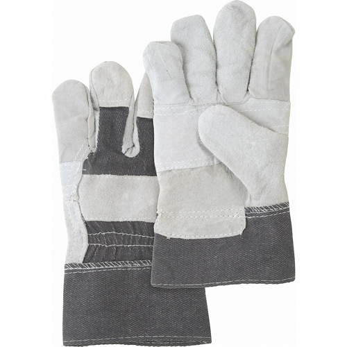 Standard-Duty Patch Palm Fitters Gloves, Large, Split Cowhide Palm, Cotton Inner Lining Moffatt Supply & Specialties