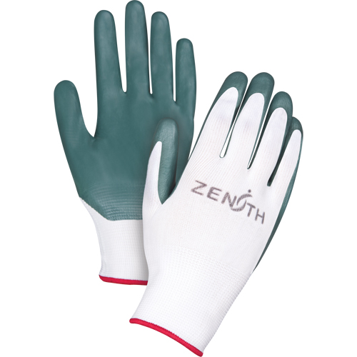 Gants enduits confortables de premi&egrave;re qualit&eacute;, 8/Moyen, R&ecirc;vetement Nitrile, Calibre 13, Enveloppe en Polyester Moffatt Supply & Specialties
