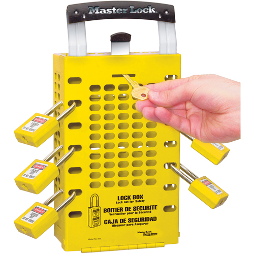 Latch Tight Lock Boxes, Yellow Moffatt Supply & Specialties