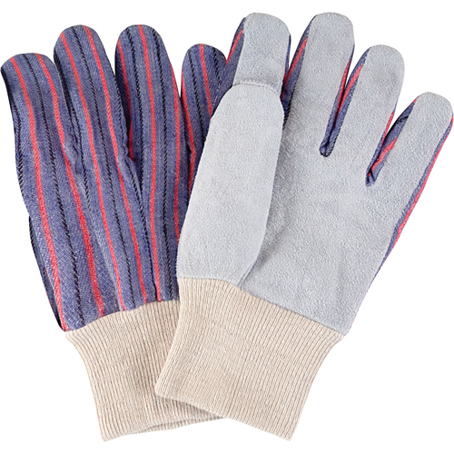 Gants de travail d'usage standard, Grand, Paume en Cuir de vache refendu Moffatt Supply & Specialties