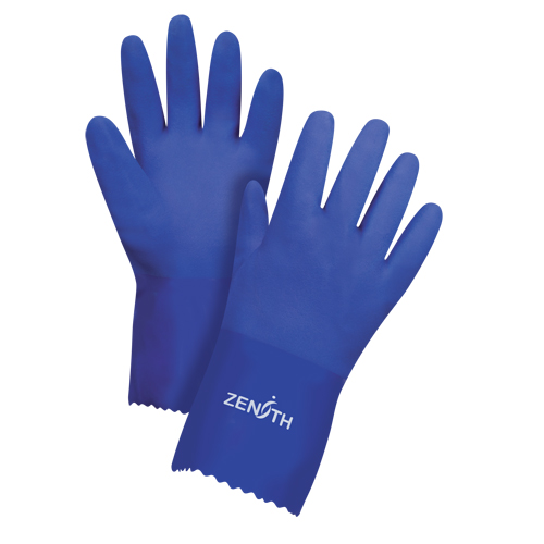 Ultra Flexible Gloves, Size Large/9, 12" L, PVC, Interlock Inner Lining, 45-mil Moffatt Supply & Specialties