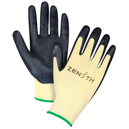 Gants r&eacute;sistants &agrave; la coupe avec prise sup&eacute;rieure, Taille Moyen/8, Calibre 13, Rev&ecirc;tement Mousse de nitrile, Enveloppe en Aramide, ANSI/ISEA 105 niveau 3/EN 388 niveau 5 Moffatt Supply & Specialties