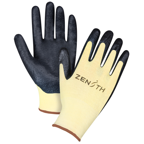 Gants r&eacute;sistants &agrave; la coupe avec prise sup&eacute;rieure, Taille Grand/9, Calibre 13, Rev&ecirc;tement Mousse de nitrile, Enveloppe en Aramide, ANSI/ISEA 105 niveau 3/EN 388 niveau 5 Moffatt Supply & Specialties