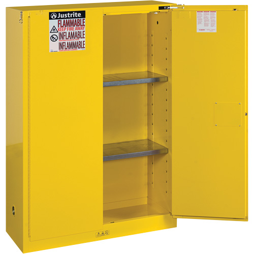 Sure-Grip&reg; Ex Flammable Storage Cabinets, 45 gal., 2 Door, 43" W x 65" H x 18" D Moffatt Supply & Specialties