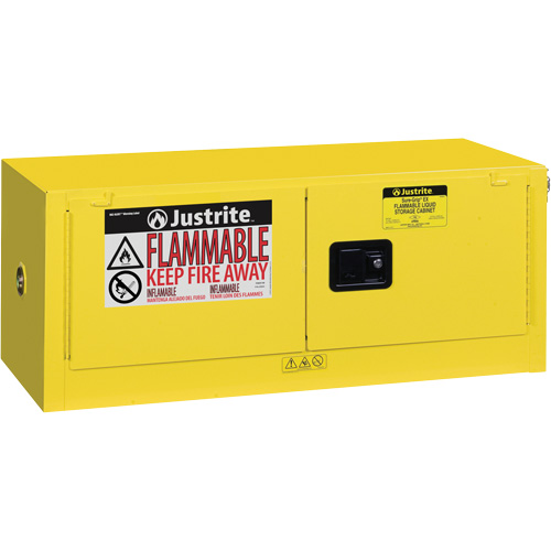 Sure-Grip&reg; EX Piggyback Flammable Safety Cabinet, 17 gal., 2 Door, 43" W x 24" H x 18" D Moffatt Supply & Specialties