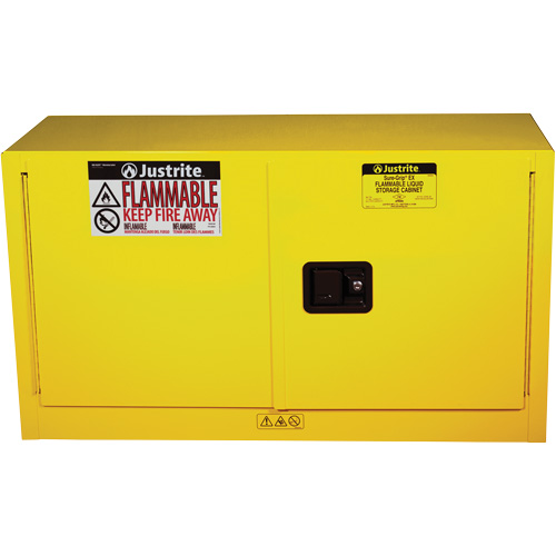 Sure-Grip&reg; EX Piggyback Flammable Safety Cabinet, 17 gal., 2 Door, 43" W x 24" H x 18" D Moffatt Supply & Specialties