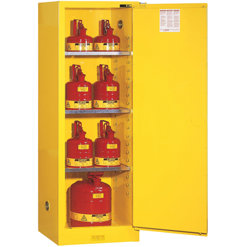 Armoire de s&eacute;curit&eacute; pour produits inflammables EX Slimline Sure-Grip , 22 gal., 1 Porte(s), 23,25" La x 65" h x 18" p Moffatt Supply & Specialties
