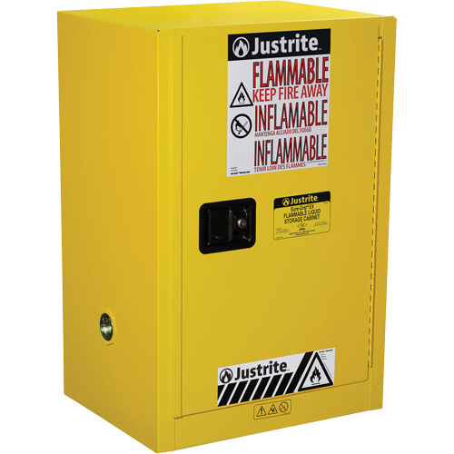 Armoire de s&eacute;curit&eacute; compacte pour produits inflammables EX Sure-Grip, 12 gal., 1 Porte(s), 23,25" La x 35" h x 18" p Moffatt Supply & Specialties