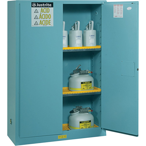 Sure-Grip&reg; Ex Acid/Corrosive Storage Cabinets, 45 gal., 43" x 65" x 18" Moffatt Supply & Specialties