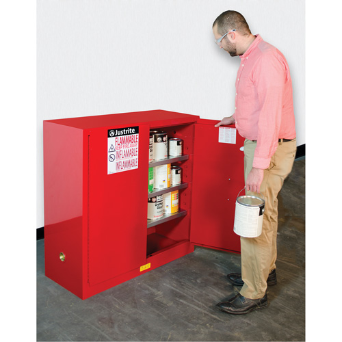 Sure-Grip&reg; EX Combustibles Safety Cabinet for Paint and Ink, 40 gal., 3 Shelves Moffatt Supply & Specialties