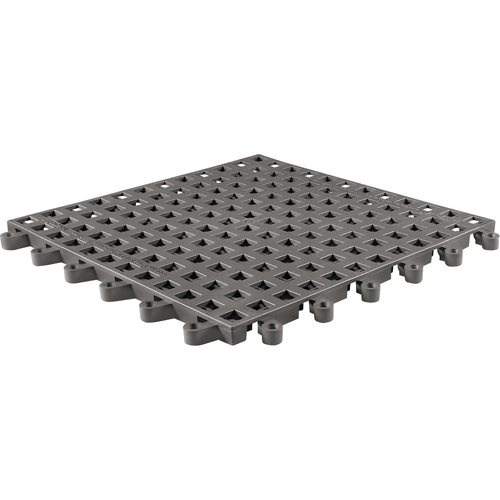 ErgoDeck&reg; General Purpose No. 564 Matting, PVC, 1-1/2' W x 1-1/2' L, 7/8" Thick, Charcoal Moffatt Supply & Specialties