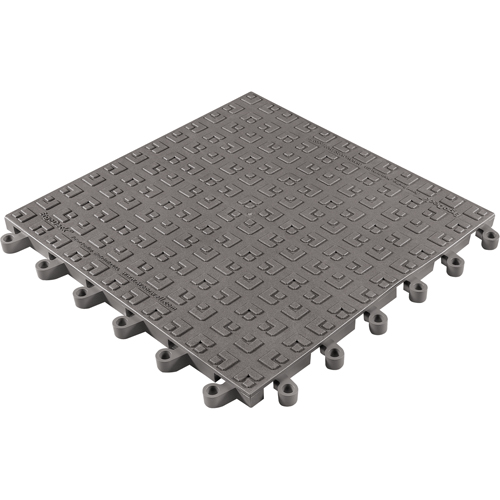ErgoDeck&reg; Soft No. 566 Matting, PVC, 1-1/2' W x 1-1/2' L, 7/8" Thick, Charcoal Moffatt Supply & Specialties