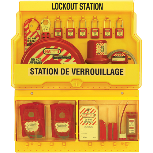 Postes de verrouillage de luxe, Cadenas Thermoplastique, Capacit&eacute; de 32, Cadenas Compris Moffatt Supply & Specialties