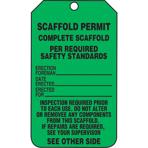 &eacute;tiquettes de s&eacute;curit&eacute; d'inspection et de contr&ocirc;le de l'&eacute;tat de l'&eacute;quipement, Papier cartonn&eacute;, 3-1/8" la x 5-7/8" h, Anglais Moffatt Supply & Specialties