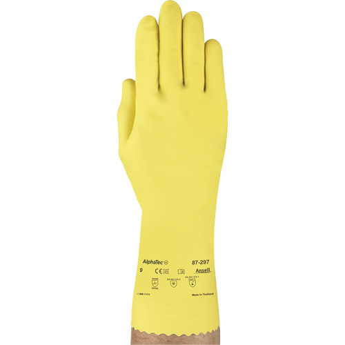 Gants Versatouch 297, Taille Moyen/8, 12" lo, Latex de caoutchouc, Doublure en Ouat&eacute;e, 20 mils Moffatt Supply & Specialties