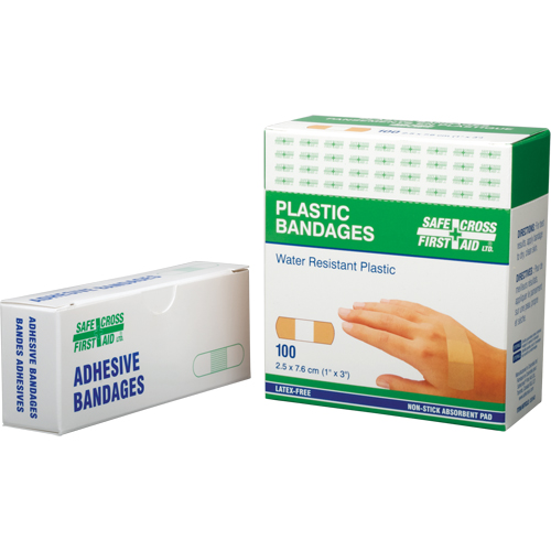 Bandages, Rectangular/Square, 3", Plastic, Sterile Moffatt Supply & Specialties