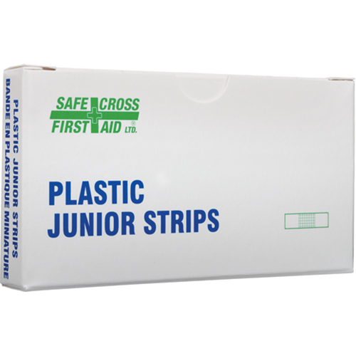 Junior Strips Bandages, Rectangular/Square, 18", Plastic, Sterile Moffatt Supply & Specialties
