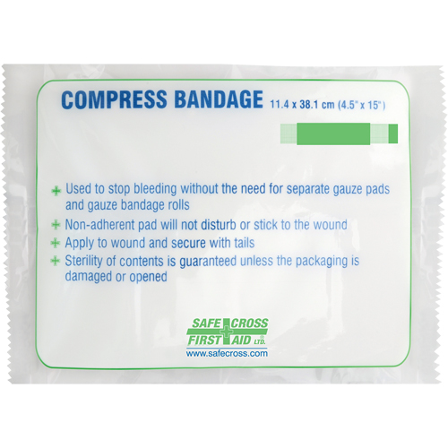 Large Compress Bandage, 15" L x 4-1/2" W Moffatt Supply & Specialties