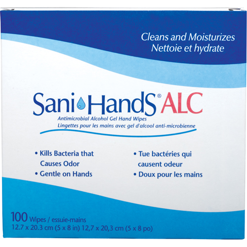 Lingettes antimicrobiennes pour les mains Sani-Hands ALC, Pochette Moffatt Supply & Specialties
