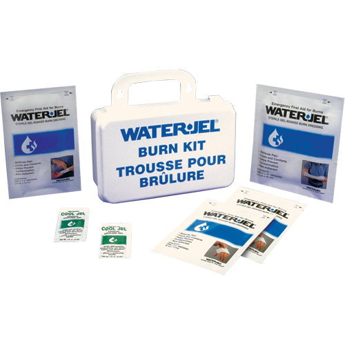Trousses d'urgence pour brûlures Water Jel, Boîte en plastique de 10 unit&eacute;s, Classe 2 Moffatt Supply & Specialties