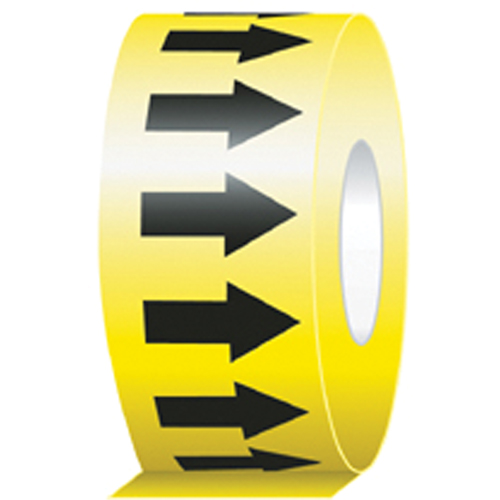 Directional Flow Arrow Tapes, 104', Black on Yellow Moffatt Supply & Specialties