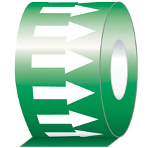 Rubans de fl&eacute;ches de direction de l'&eacute;coulement, 108', Blanc/vert Moffatt Supply & Specialties