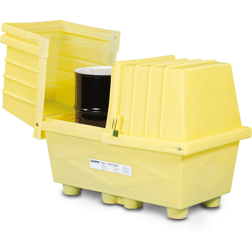 Poly-Safeypacks&reg; With Drain, 60.5" L x 37.25" W x 45.75" H, 1200 lbs. Load Capacity Moffatt Supply & Specialties