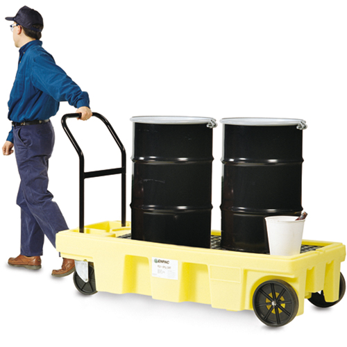 Chariots Poly-Spillcart, 66,5" lo x 29" la x 43,9" h, Cap. de d&eacute;versement 57 gal. US Moffatt Supply & Specialties
