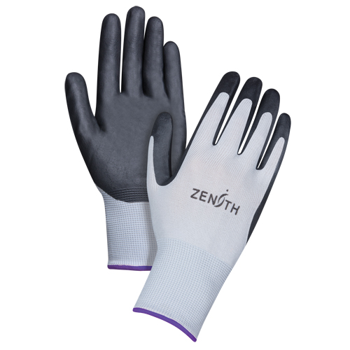 Gants l&eacute;gers enduits et respirants, 6/T-petit, R&ecirc;vetement Mousse de nitrile, Calibre 13, Enveloppe en Polyester Moffatt Supply & Specialties