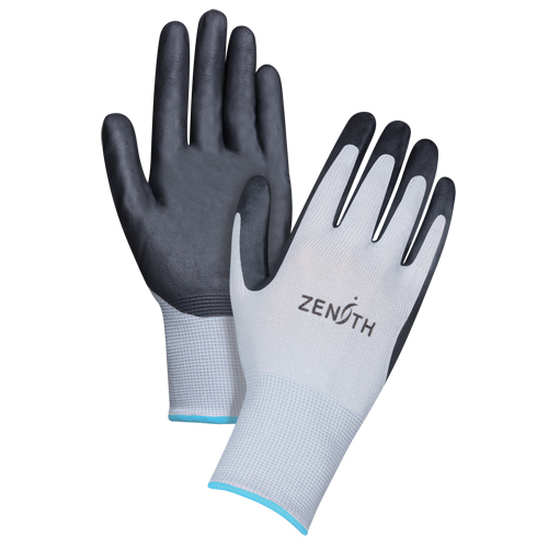 Lightweight Breathable Coated Gloves, 10/X-Large, Foam Nitrile Coating, 13 Gauge, Polyester Shell Moffatt Supply & Specialties