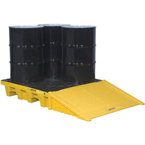EcoPolyBlend Spill Control Pallets - Without Drain, 73 US gal. Spill Capacity, 49" x 49" x 10.2" Moffatt Supply & Specialties