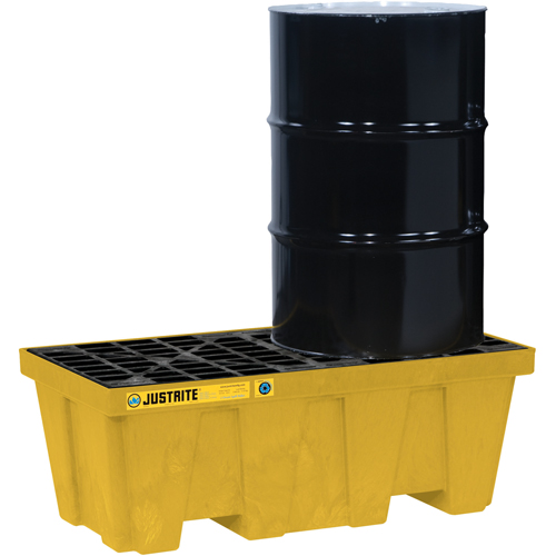 EcoPolyBlend Spill Control Pallets - With Drain, 66 US gal. Spill Capacity, 49" x 25" x 18" Moffatt Supply & Specialties