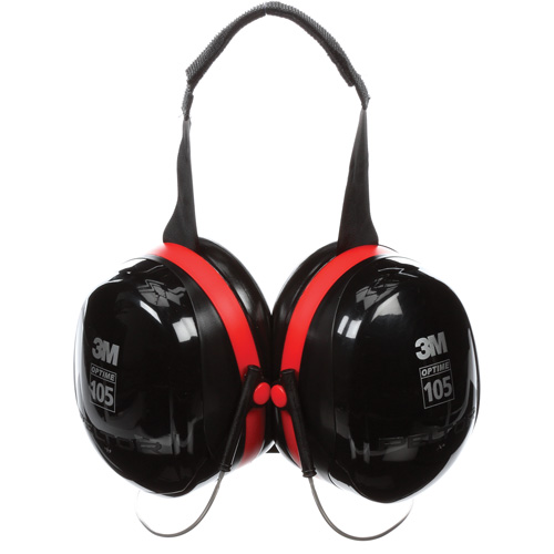 Peltor Optime 105 Series Earmuffs, Neckband, 29 NRR dB Moffatt Supply & Specialties