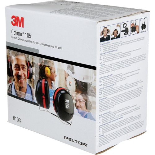 Peltor Optime 105 Series Earmuffs, Neckband, 29 NRR dB Moffatt Supply & Specialties