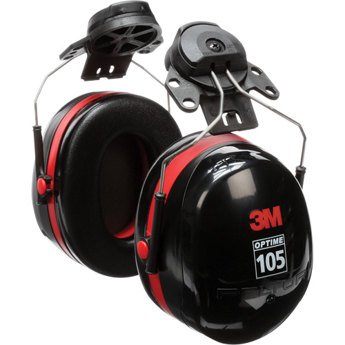 Peltor Optime 105 Series Earmuffs, Cap Mount, 27 NRR dB Moffatt Supply & Specialties