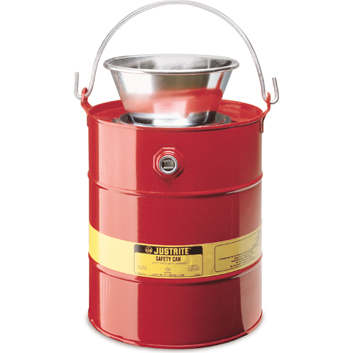 Bidon de r&eacute;cup&eacute;ration, Acier, 5 gal. US, Rouge, Homologu&eacute; FM Moffatt Supply & Specialties