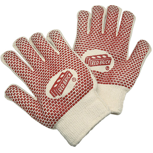 Gants r&eacute;versibles en tissu &eacute;ponge Red Brick, Coton, Deux c&ocirc;t&eacute;s, Calibre 10, Grand Moffatt Supply & Specialties