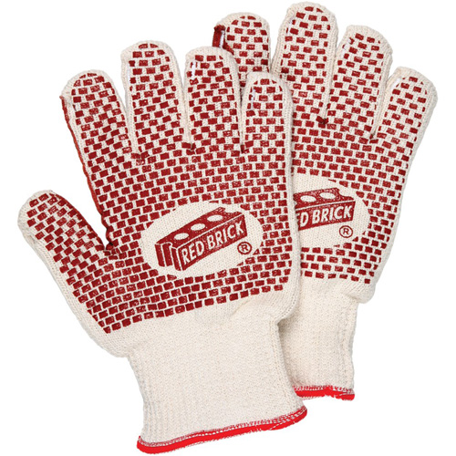 Gants r&eacute;versibles en tissu &eacute;ponge Red Brick, Coton, Deux c&ocirc;t&eacute;s, Calibre 10, Petit Moffatt Supply & Specialties