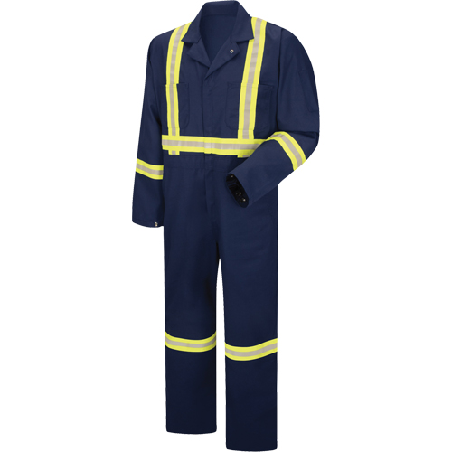 Enhanced Visibility Coveralls, Men's, Navy Blue, Size 38 Moffatt Supply & Specialties
