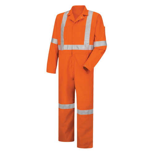 Hi-Visibility Coveralls , Men's, Orange, Size 38 Moffatt Supply & Specialties