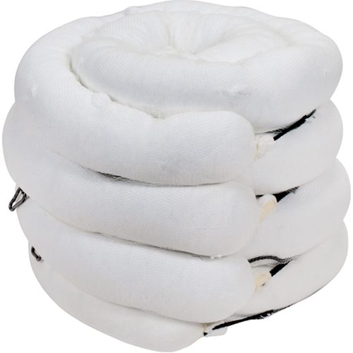 Premium Sorbent Boom, Oil Only, 10' L x 5" W, 35 Gal. Absorbancy, 4 /Pack Moffatt Supply & Specialties