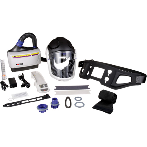 Trousse industrielle lourde pour APR motoris&eacute; TR-600 de Versaflo, Capuchon & visi&egrave;re, Pile Lithium-ion Moffatt Supply & Specialties