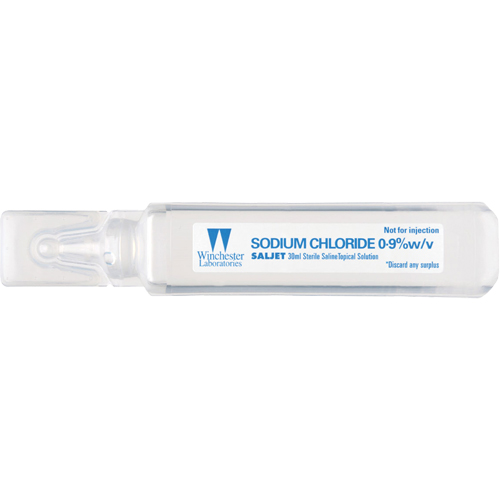 Saljet Single Dose Saline Solution, 1.01 oz. Moffatt Supply & Specialties