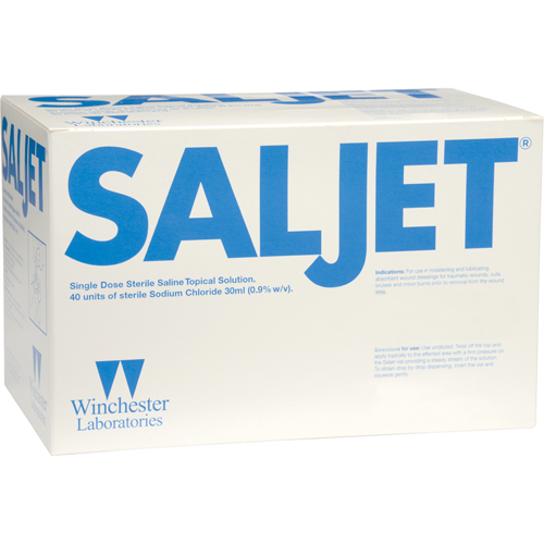 Saljet Single Dose Saline Solution, 1.01 oz. Moffatt Supply & Specialties