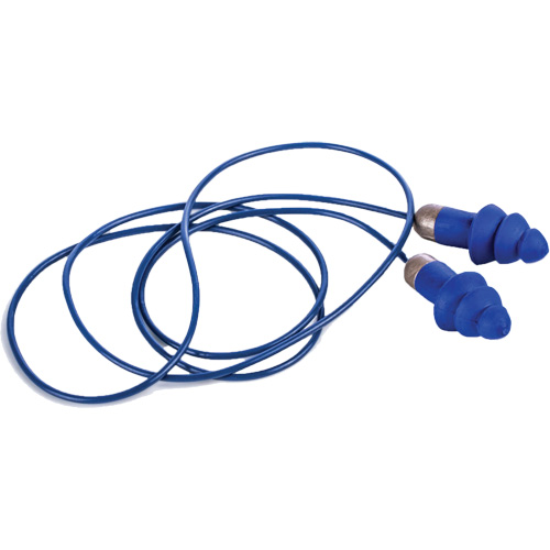Rockets&reg; Metal Detectable Reusable Earplugs, Corded, One-Size, Bulk - Plastic Case, 27 NRR dB Moffatt Supply & Specialties