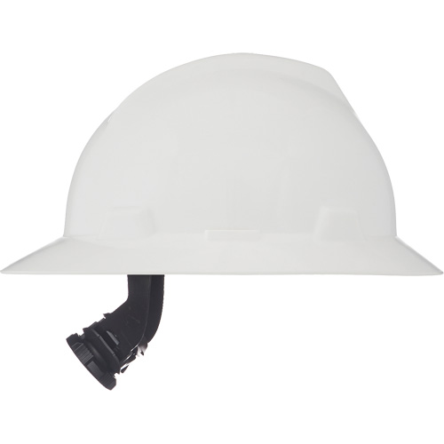 Casques de s&eacute;curit&eacute; &agrave; bordure compl&egrave;te V-Gard, R&eacute;pond aux normes CSA type 1, Suspension Rochet, Non ventil&eacute; Moffatt Supply & Specialties