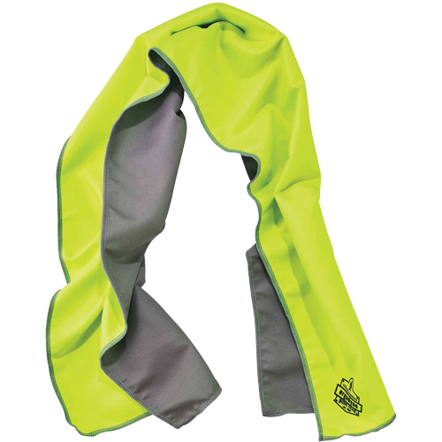 Chill-Its&reg; 6602MF Microfiber Cooling Towel, Hi-Vis Lime Moffatt Supply & Specialties